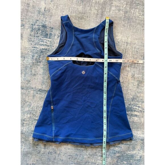 Lululemon Royal Blue Fitness Athletic Tank Top Size 4 - Picture 4 of 6